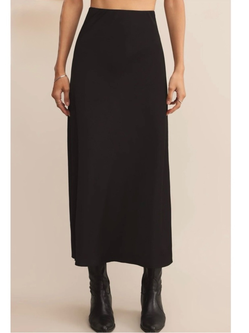 Z Supply Izabel Luxe Satin Midi Skirt